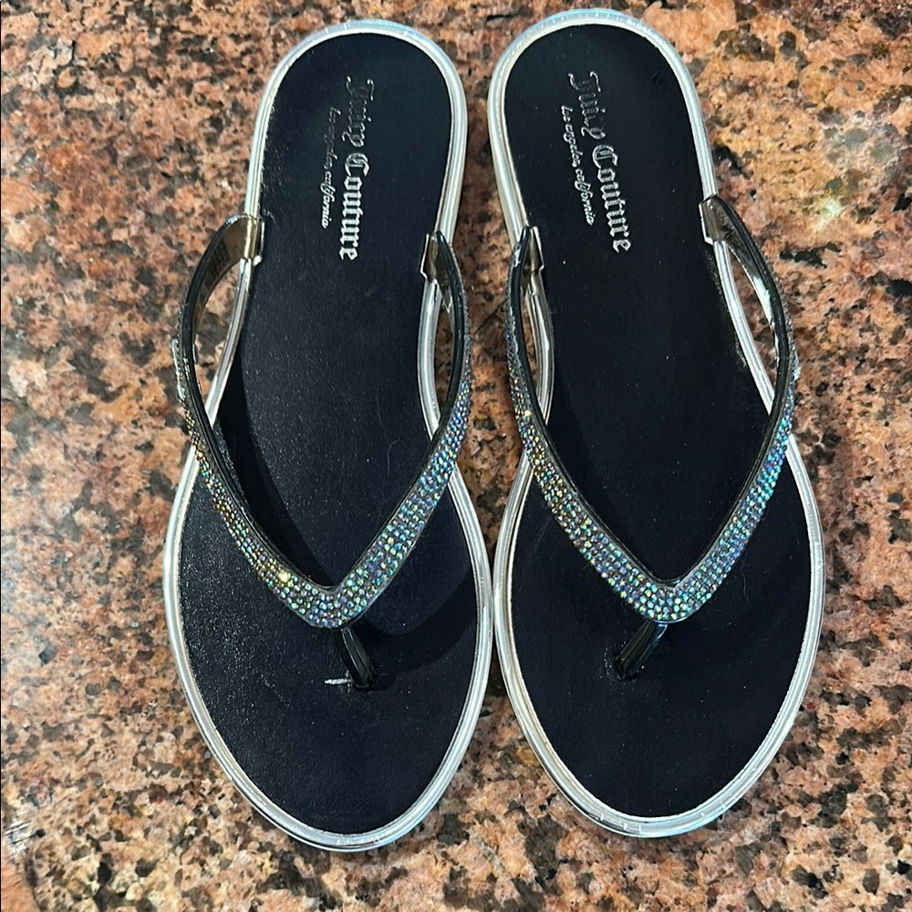 Juicy Couture Black Sandals Sleek Design